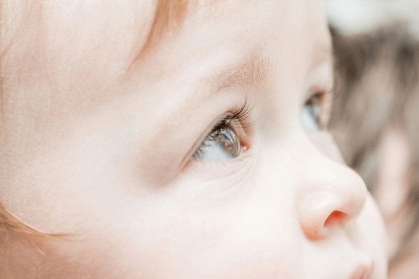 Close-up of child's eyes looking upward. Close-up of child's eyes looking upward.